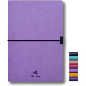 مجلة Bullet Notebook Journal ، شبكة منقطات/نقطة ، حجم A5 ، 5.8 × 8.3 "، جلد PU الناعم ، 160 صفحة من الورق السميك المتميز ، ملزمة مخيط ، جيب داخلي ، شريط مرن ، مرجعية الشريط ، Lays Flat ، Lavender