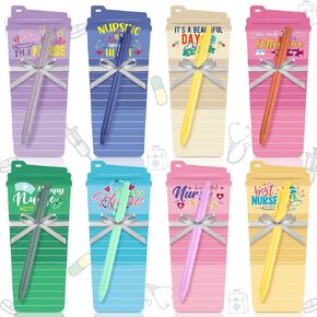 Kisston 16 Sets Nurse Notepad with Pen Coffee Cuct Cup Notepad Pad Pad Pad Plats نقدر الهدايا الممرضة الملاحظات اللزجة على قائمة التسوق في مذكرات الممرضات لإجراء ملاحظات لممرضات الموظفين.
