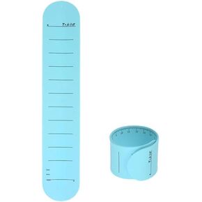 1pc Wearable Nurse Notepad Wristbands,Silicone Reminder Bracelet Write On Memo,Writable Dry Erase Slap Sticky Notes Ruler,Gifts for Nurse Teacher Planners,Notebooks and Writing Pads (Blue) in Saudi Arabia