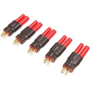 Pack(5) Male T-Plug to 4mm 4.0MM Bullet Connector Adapter for RC FPV Drone
