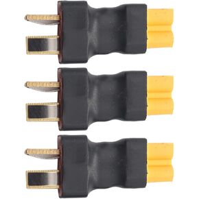 3pcs t plug style male to xt30 xt-30 female adapter connector for rc fpv drone car lipo nimh battery charger esc