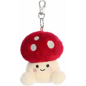 Aurora® Adorable Palm Pals™ Amanita Mushroom™ Clip-On- Fun Collectible Plush For Kids and Adult Collectors - Perfect For Backpacks and Birthday Gifts - Red 4 Inches