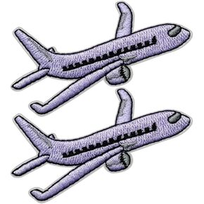 Set of 2 Airplane Patch – 1.35 inches, Cool Classic Airlines Patch – Iron On/Sew On Embroidered Travel Patches for Backpacks