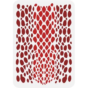 FINGERINSPIRE Snake Skin Camo Stencil for Painting 8.3x11.7inch Plastic PET Camouflage Painting Stencil Hollowed Snake Skin Drawing Template Reusable Daily Theme Stencil for DIY Crafts Handwork