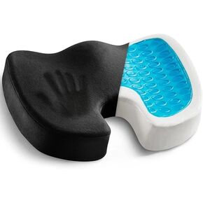 Cozy Cloud Gel Seat Cushion with Coccyx Cutout – Cooling Gel & Memory Foam for Tailbone Pain Relief, Sciatica & Posture Support – Non-Slip, Breathable for Office, Car, and Wheelchair