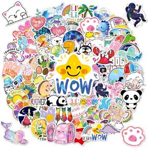100 PCS ملصقات للأطفال ، ملصقات لطيفة لزجاجات المياه ، ملصقات مقاومة للماء فينيل ، ملصقات صندوق ، جوائز فصول دراسية للأطفال للطلاب الابتدائيين