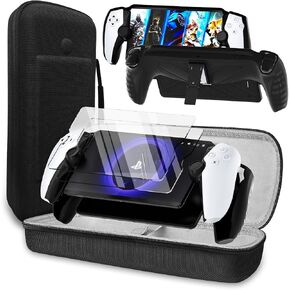 مجموعة Quaggy 3-in-1 Accessoris المتوافقة مع PlayStation Portal ، حالة حمل EVA لبوابة PS مع غطاء وقائي للسيليكون مع حامل ، واقيات شاشة 2 حزمة ، حقيبة يد محمولة محمولة من PS5 Portal Player (White) in Saudi Arabia