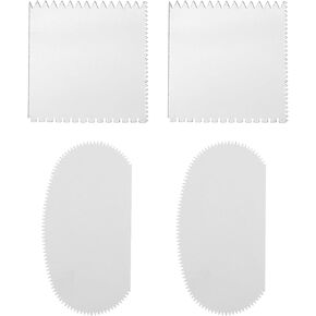 4pcs مكشطة من الفولاذ المقاوم للصدأ مسننة للنحت الصلصال وتصلب أدوات النحت الطين المريح لمشاريع الفخار DIY