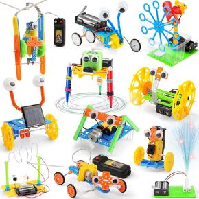 11 Set STEM Science Kits, Robotics Activities Projects Experiments for Kids, Build a Robot Kit for Girls, DIY Crafts for Boys 7+ Year Old, Engineering Toys Electronic Gifts for 6-12 yr