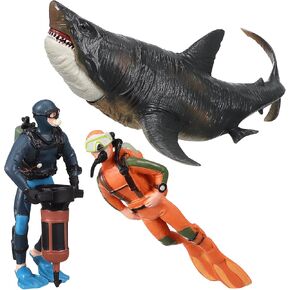 Toyvian Diver with Hose Toy Squid Fish Tank Action Figure Divers: 2PCS Scale Model Sea Animals Scuba Diver Toy Swimmers Diver Figures (as Shown 1 (Mini Diver 2pcs))
