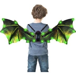 ATHLERIA Electric Fairy Wings for Girls, Light Up Moving Butterfly Wings with Re-Battery, Kids Cosplay Halloween Fairy Costume Dress Up Party Favor Decorations, Birthday Christmas Princess Gift Ideas