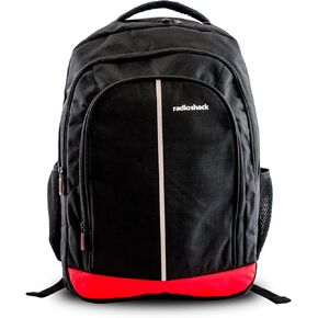 RadioShack وظيفية 15.6 "حقيبة تحمل على الظهر المحمول ، حقيبة الظهر السوداء مع مقصورة كمبيوتر محمول آمنة توفر تنظيمًا ونقلًا سهلاً لأجهزة الكمبيوتر المحمولة التي تصل إلى 15.6" ، والأجهزة اللوحية ، والمزيد