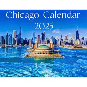 Chicago calendar 2025 wall calendar 12 months