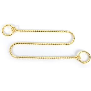 GLOGLOW Dog Choke Collar, Pet New Metal Snake Chain Twisted Necklace Dog Show Training Choker Collars Chain Rope for Small Medium and Large Size Dogs(Gold 3mm x 40cm)