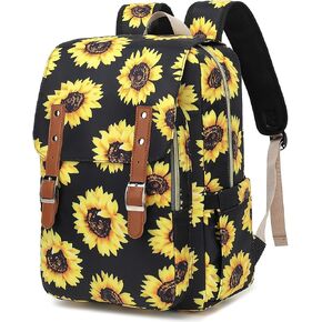 حقيبة الظهر Daisy Laptop for Women Girls ، 15.6 بوصة على الظهر المدارس الكلية السفر Daypack غير الرسمية (أسود) in Kuwait