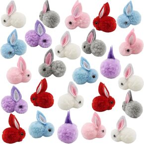 30 PCS MINI Plush Easter Bunny Animals ، Miniature Studged Rabbit ، Loft Tiny Studed Animals Easter Bunnies Plush Rabbit for Easter Stainsers ، Diy Hair Clips