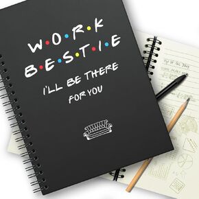 العمل Bestie Funny Hardcover Spiral Notebooks مع 160 صفحة ， Worke Bestie كتابة دفاتر ， العمل أفضل هدايا ، شكرا لك هدية لزميل العمل ، هدية مضحكة على العمل Bestie