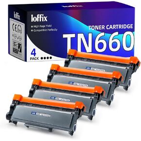 TN-660 Toner Cartridges Black Compatible for Brother TN660 TN-660 TN-630 Toner Use with Brother HL-L2380DW HL-L2320D HL-L2340DW DCP-L2540DW MFC-L2700DW MFC-L2720DW Printer (Black, 4 Pack)