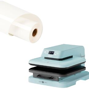 HTVRONT Auto Heat Press Machine for T Shirts - Heat Press 15x15 & HTVRONT White Heat Transfer Vinyl Roll - 12" x 30ft