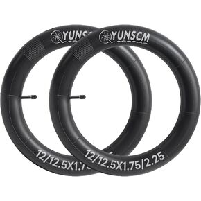 2-Pack 12.5" Bike Tubes 12*½x1.75x2*¼ (12.5x2.25) AV32mm Schrader Valve Bicycle Tire Tubes Compatible with Most 12.5x1.75 12.5x1.95 12.5 x 2.10 12.5 x 2.125 12.5 x 2.25 12-½ x 2-¼ Bike Tire Tubes