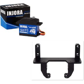 INJORA Metal Axle Servo Base Stand and 25Kg Digital Servo High Torque for 1/10 RC Crawler SCX10 TRX4 D90