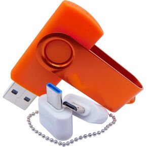 محركات أقراص فلاش USB سعة 4 جيجابايت، محرك أقراص الإبهام مع محولات OTG وUSB C/Type C (وردي)