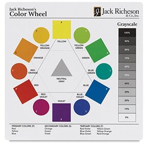 Jack Richeson 499975 مخطط تعليم عجلة الألوان الكبير الفردي ، 7 "× 7" ، لون متنوع ، ارتفاع 0.5 "، 7" عرض ، 7 "طول (حزمة 30)