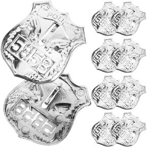 10pcs شارة الشرطة البلاستيكية تظاهر Play Police Badge Childs Police Police Up Associory Halloween Cop Cosplay Cosplay Play Play Cosplay Prop for Birthday Gifts