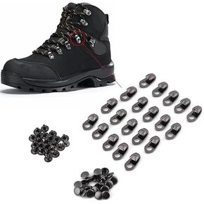 Boot Hooks Eyelet Repair Kit - 20PCS Speed Hooks for Hiking Shoes, Metal Outdoor Lace Buckle, Shoelace Accessory With Rivet