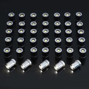 ONEST 40 Pieces Mini LED Lights Small Lights for Dollhouse Silver Led Lights Battery Powered Miniature Ornament Lights Tiny Lights for Dollhouse Accessories Party Decoration Crafts DIY (Cold White)