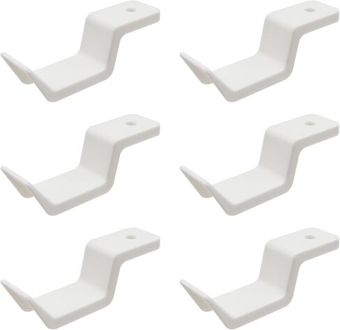 T Tulead Black Headphone Hanger Holder Plastic Desk Headset Hanger Hook Earphone Hanger Mount Under-Desk Pack of 6 with Screws in Saudi Arabia