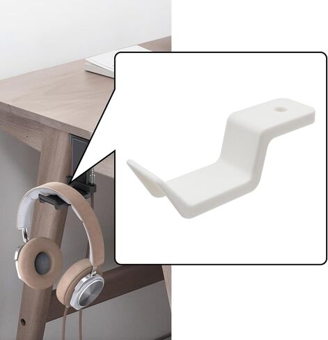 T Tulead Black Headphone Hanger Holder Plastic Desk Headset Hanger Hook Earphone Hanger Mount Under-Desk Pack of 6 with Screws in Saudi Arabia