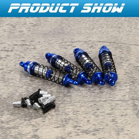 RCAWD امتصاص الصدمات لضربات الزعنفة TETON & DERSERT PRERUNNER 1/18 SCALE 4WD MONTER TRADSERS ، أجزاء مثبطات RC الخلفية الأمامية القابلة للتعديل لـ #7660 ، 76064-5 ، 76054-1 ، #76054-5 Blue Blue in Kuwait