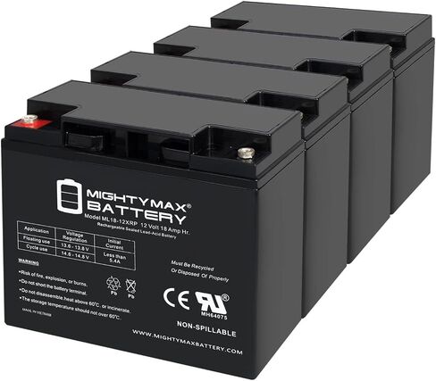 ML18-12XRP - 12 Volt 18 AH, Internal Thread (INT) Terminal, Reverse Polarity, Rechargeable SLA AGM Battery in Saudi Arabia