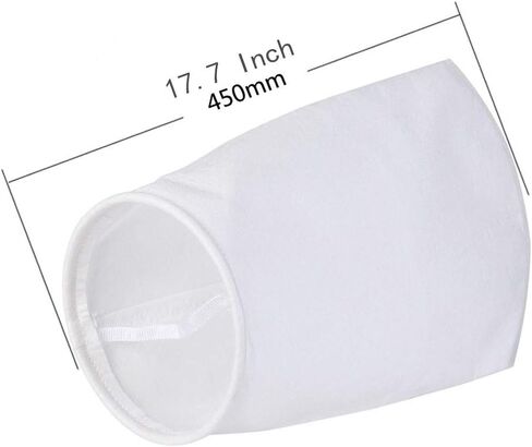 7 Inch Ring Filter Sock 1 Micron - by 17 Inch Long - 2 Pack - Felt Filter Bags for Industrial, Aquarium Sump, Pond, Reef Tank, Chemicals (1 Micron - 7 Inch Steel Ring) in Kuwait