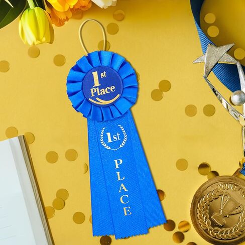 أشرطة جوائز ، أشرطة المركز الأول ، شريط جائزة Blue First Award ، فوز Victory Ribbon ، جائزة Honorable Condition Award لمسابقات الفصول الدراسية للميدالية عرض المواهب الرياضية in Kuwait
