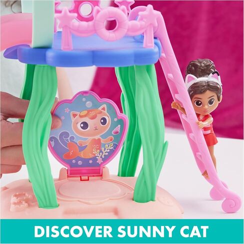 Gabby’s Dollhouse, Purr-ific Pool Playset with Gabby and MerCat Figures, Colour-Changing Mermaid Tails and Pool Accessories Kids’ Toys for Ages 3 and Up in Saudi Arabia
