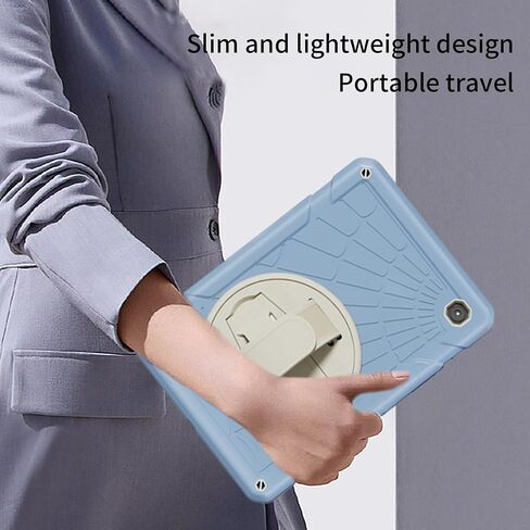 Galaxy Tab A8 Case,for Samsung Galaxy Tab A8 10.5'' 2022 with Screen Protector 360 Rotating Hand Strap&Stand, Drop-Proof Case for Galaxy Tab A8 SM-X200/X205/X207, Black in Kuwait
