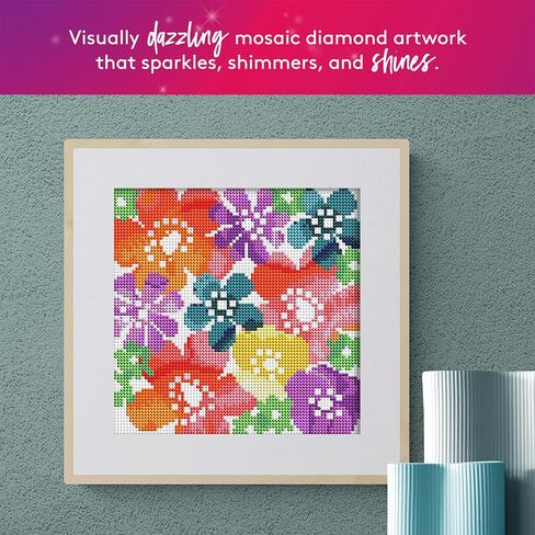 DIAMOND ART CLUB Big Red Diamond Painting Kit, Fun DIY Crafts for Adults, Round Diamond Art Canvas for Beginners, 9" x 9" (22.8cm x 22.8cm) in Saudi Arabia