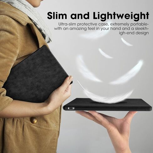 Case for 11.8" Remarkable Paper Pro Color Tablet 2024 Released with Pen Holder, Nib Storage, Auto Wake/Sleep, Ergonomic Design for Book Folio Lightweight Hard Protective Cover (Black Notebook) in Saudi Arabia
