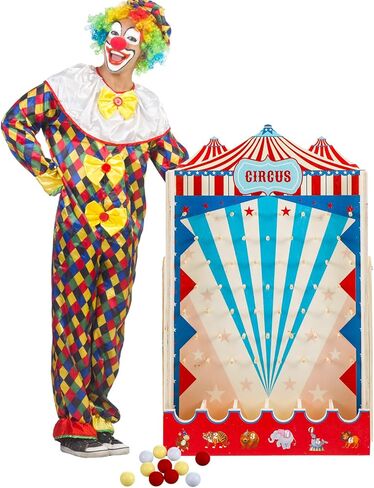 Fulmoon Carnival Game Circus Game Game Disk Drop Game مع 8 أقراص لعبة Wood Family Board Game لـ Carnival Party Decorations Birthday Party Supplies (15.7 × 10 بوصة) in Kuwait