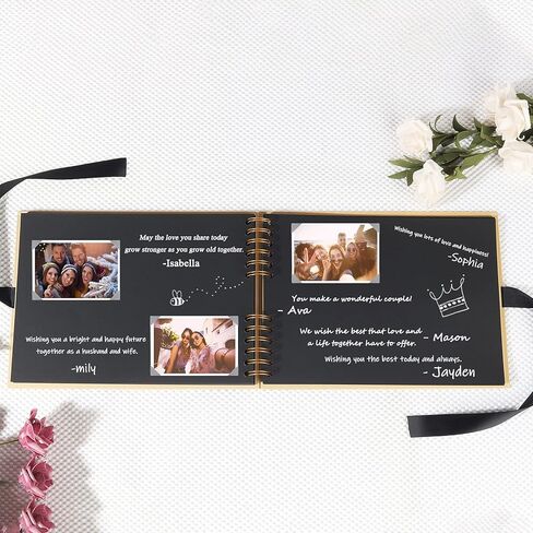 دفتر ضيوف حفل زفاف بولارويد ، 11.5 × 8.5 بوصة ، 80 صفحة زوار فارغة في جنازة ، دش الطفل ، عيد ميلاد ، دش الزفاف ، حفلة التخرج ، الذكرى الخمسين in Kuwait
