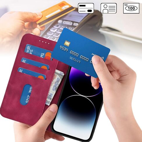 for iPhone 14 Pro Max Wallet Case for Women,for iPhone 14 Pro Max Case with Card Holder and Wrist Strap,Leather Shockproof Magnetic Kickstand Flip Phone Case-Yellow in Kuwait