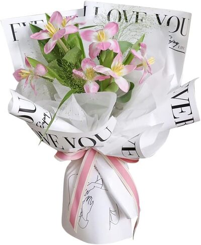 Ibluelover 20 ورقة زهرة التفاف الورق باقة الالتفاف الأسود مقاوم للماء الزهور غلاف التغليف هدية لتخرج الزفاف عيد الحب in Kuwait