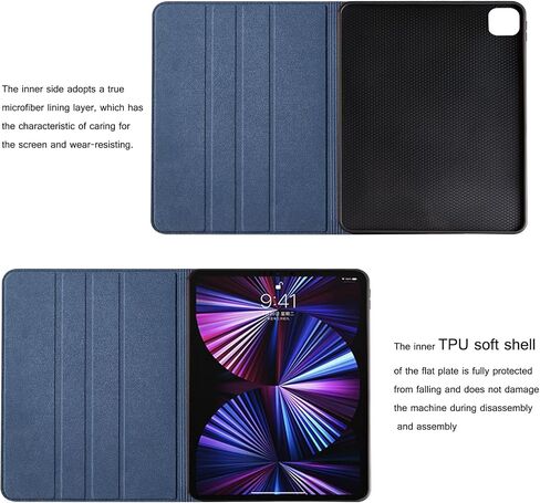 for Ipad Mini 7th Gen A17 Pro Case 2024 and Mini 6th Generation 8.3 inch 2021 Genuine Leather Cover Protective Shell,Auto Wake/Sleep.Brown in Saudi Arabia