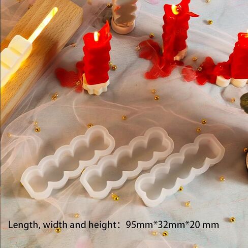 Love Heart Shape Candle Silicone Molds for Making Candle Resin Pillar, DIY Craft Art Supplies Valentine's Day (2) in Saudi Arabia