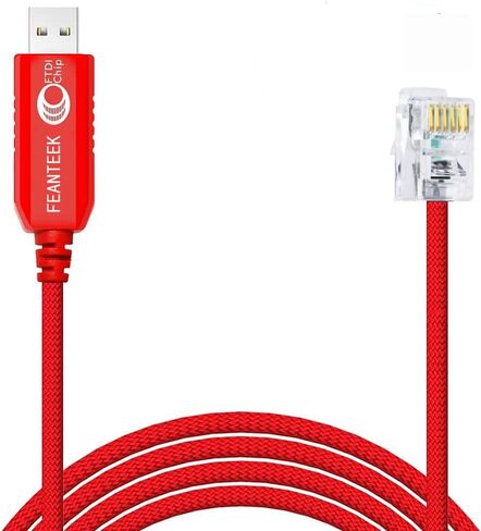 USB إلى AJ2.5 Cable 940-0299A Console Console Cable لـ APC UPS ، بطاقة إدارة APC AP9630 AP9631 و AP9635 (APC الجزء رقم 940-0299 (1.8 م)) ، 6ft ، أحمر ، أحمر in Kuwait