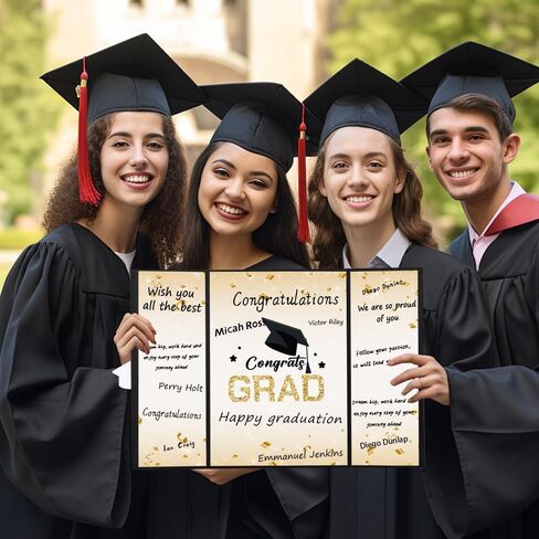 التخرج دفتر ضيوف 2025 فئة زخارف التخرج من الذهب الأسود من 2025 تخرج التخرج الأسود كتاب التخرج دفتر الزوار هدايا الخريجين لوحة تسجيل الخريج لصالح حفل ​​التخرج in Kuwait