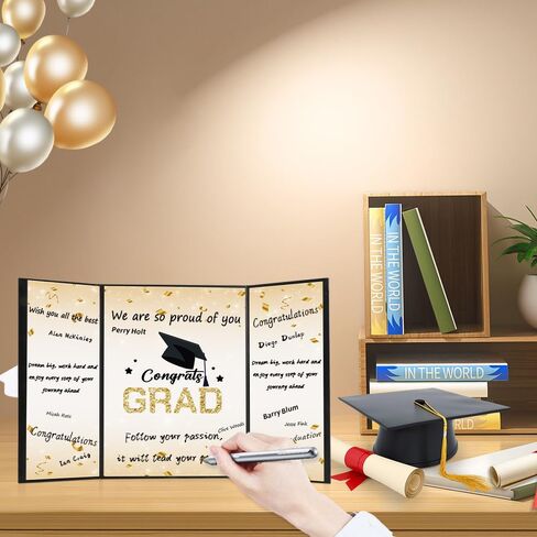 التخرج دفتر ضيوف 2025 فئة زخارف التخرج من الذهب الأسود من 2025 تخرج التخرج الأسود كتاب التخرج دفتر الزوار هدايا الخريجين لوحة تسجيل الخريج لصالح حفل ​​التخرج in Kuwait