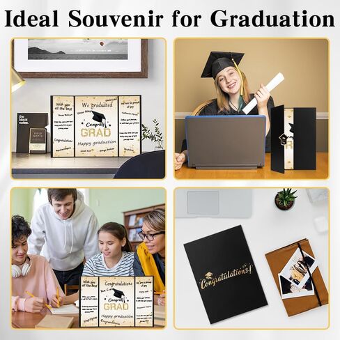 التخرج دفتر ضيوف 2025 فئة زخارف التخرج من الذهب الأسود من 2025 تخرج التخرج الأسود كتاب التخرج دفتر الزوار هدايا الخريجين لوحة تسجيل الخريج لصالح حفل ​​التخرج in Kuwait